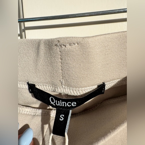 NEW Quince Ultra Stretch Ponte Slacks Pants 4 Pocket Ecru Tan Small NWT - Picture 7 of 9